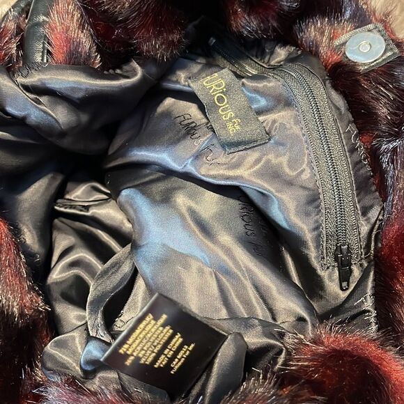 Furious Fur Vintage Purse Merlot NEW - Picture 3 of 4